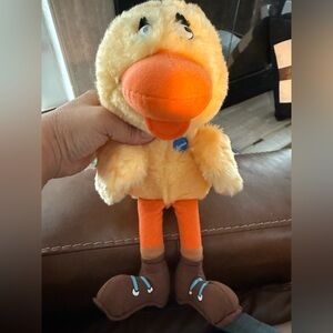 Plough Inc Feathers Bird Duck Easter Plush Stuffed Animal 1983  Vintage 12"
